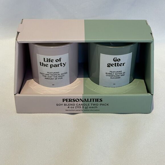 Personalities Candles “Go Getter & Life of the Party” Soy Blend Candle 2 Pack - Picture 8 of 8